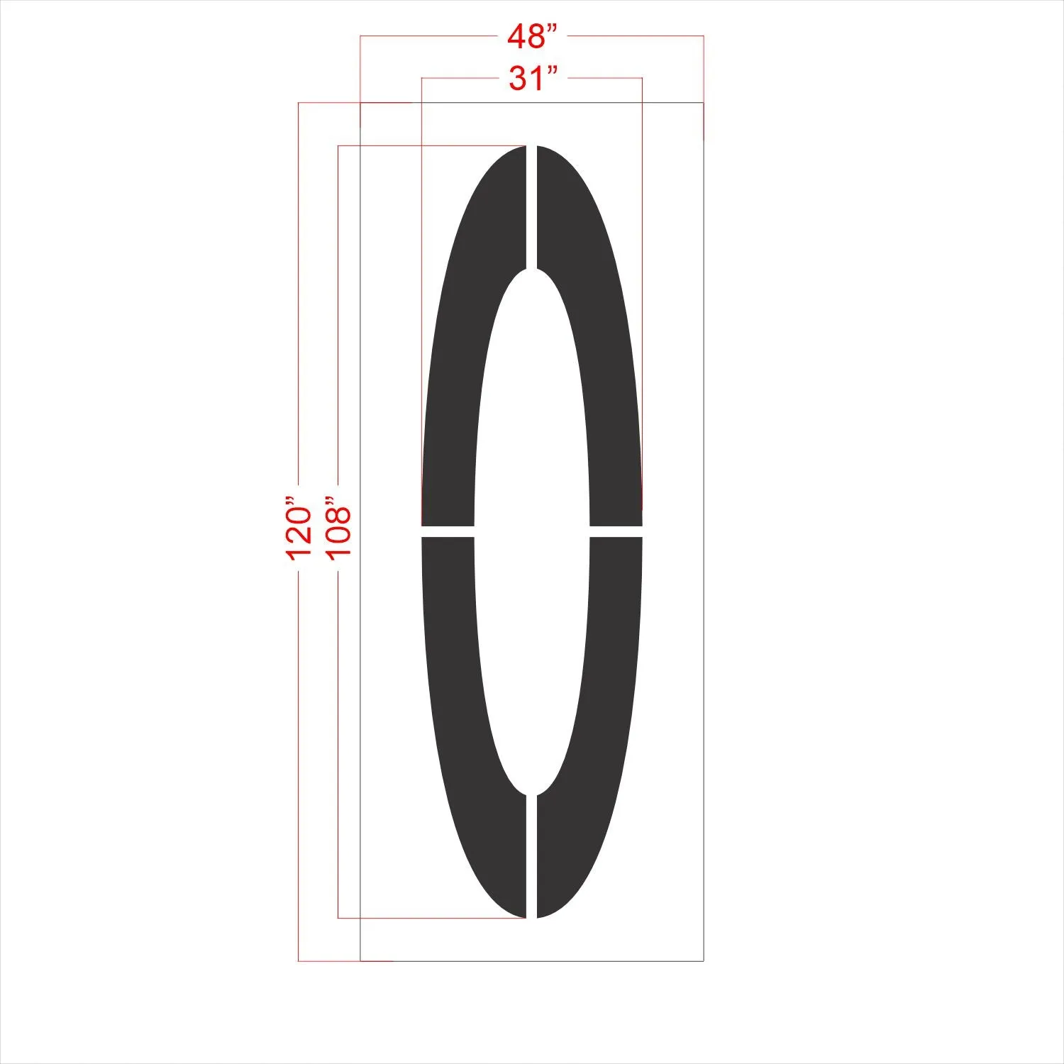 108" FAA Airport Stencil Kit