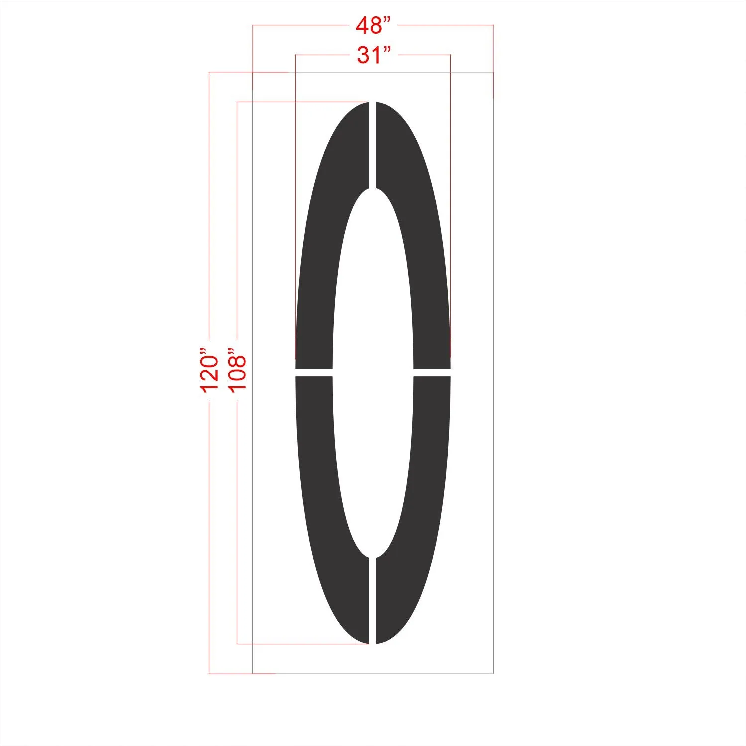 108" FAA Airport Stencil Kit