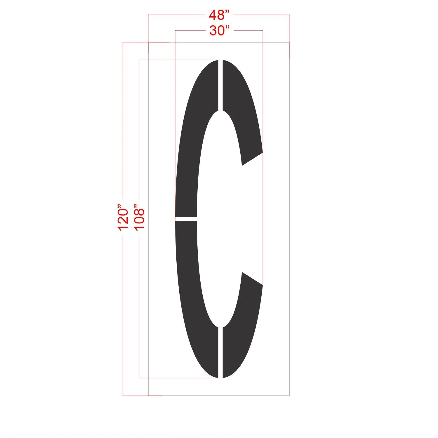 108" FAA Airport Stencil Kit