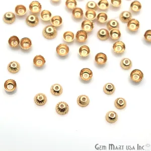 10pc Lot Bead Finding 5mm Semi Round Ball Jewelry Making Charm (Pick Your Plating)