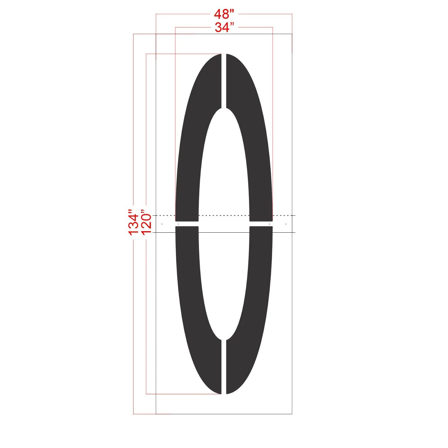 120" FAA Airport Stencil Kit