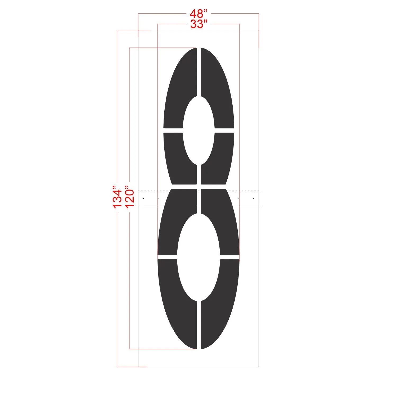 120" FAA Airport Stencil Kit