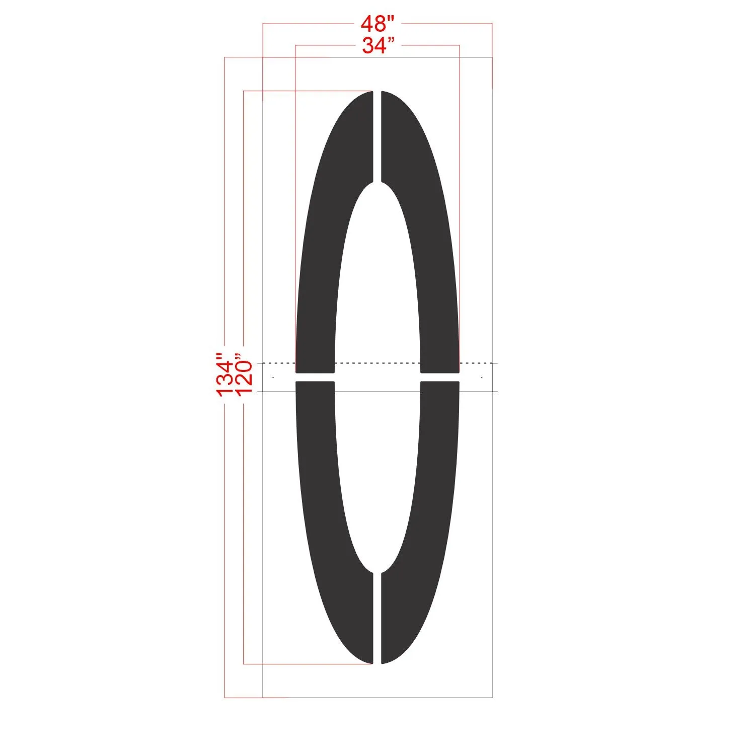 120" FAA Airport Stencil Kit