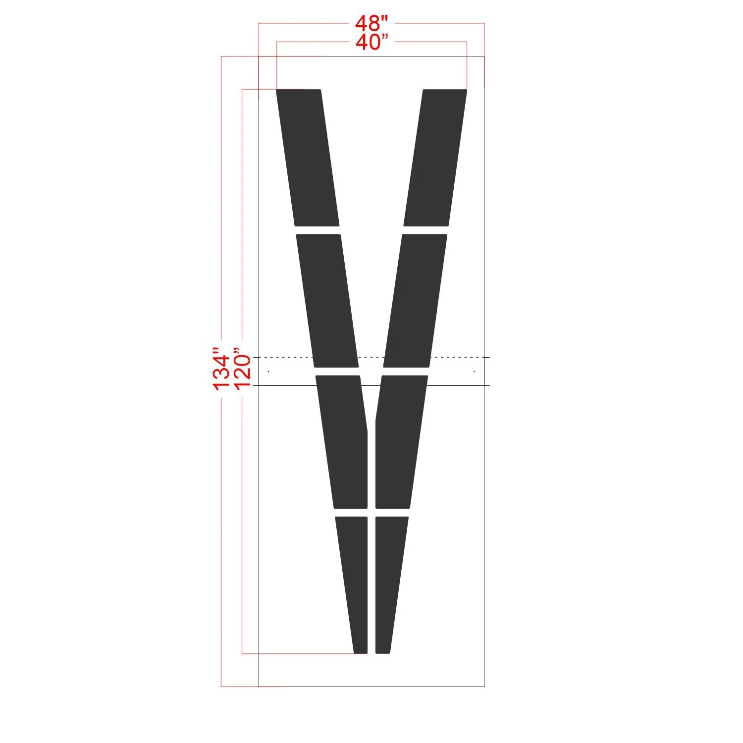 120" FAA Airport Stencil Kit