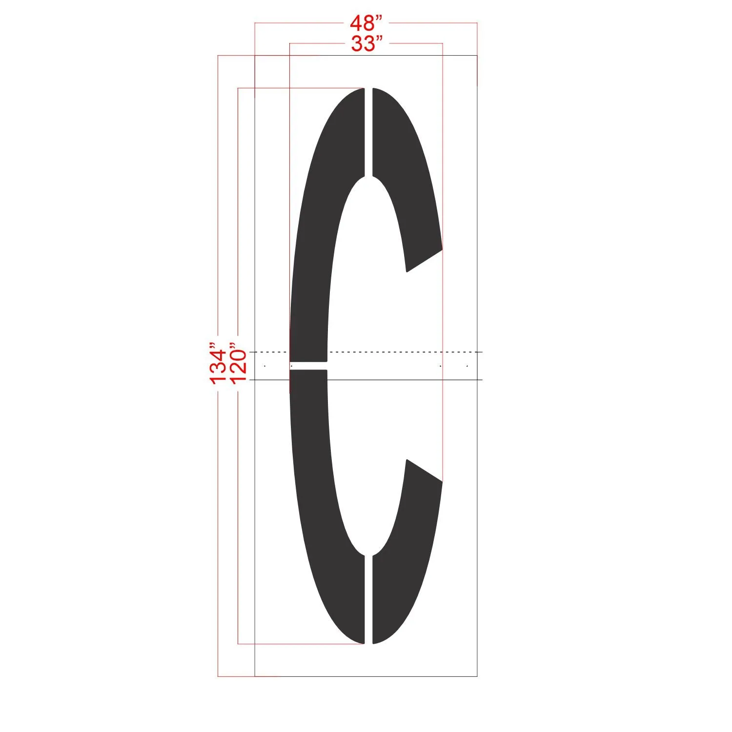 120" FAA Airport Stencil Kit