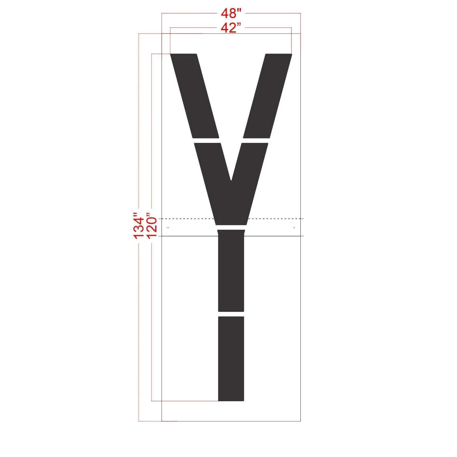 120" FAA Airport Stencil Kit