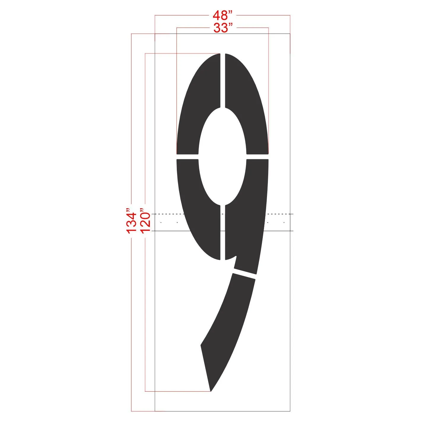 120" FAA Airport Stencil Kit