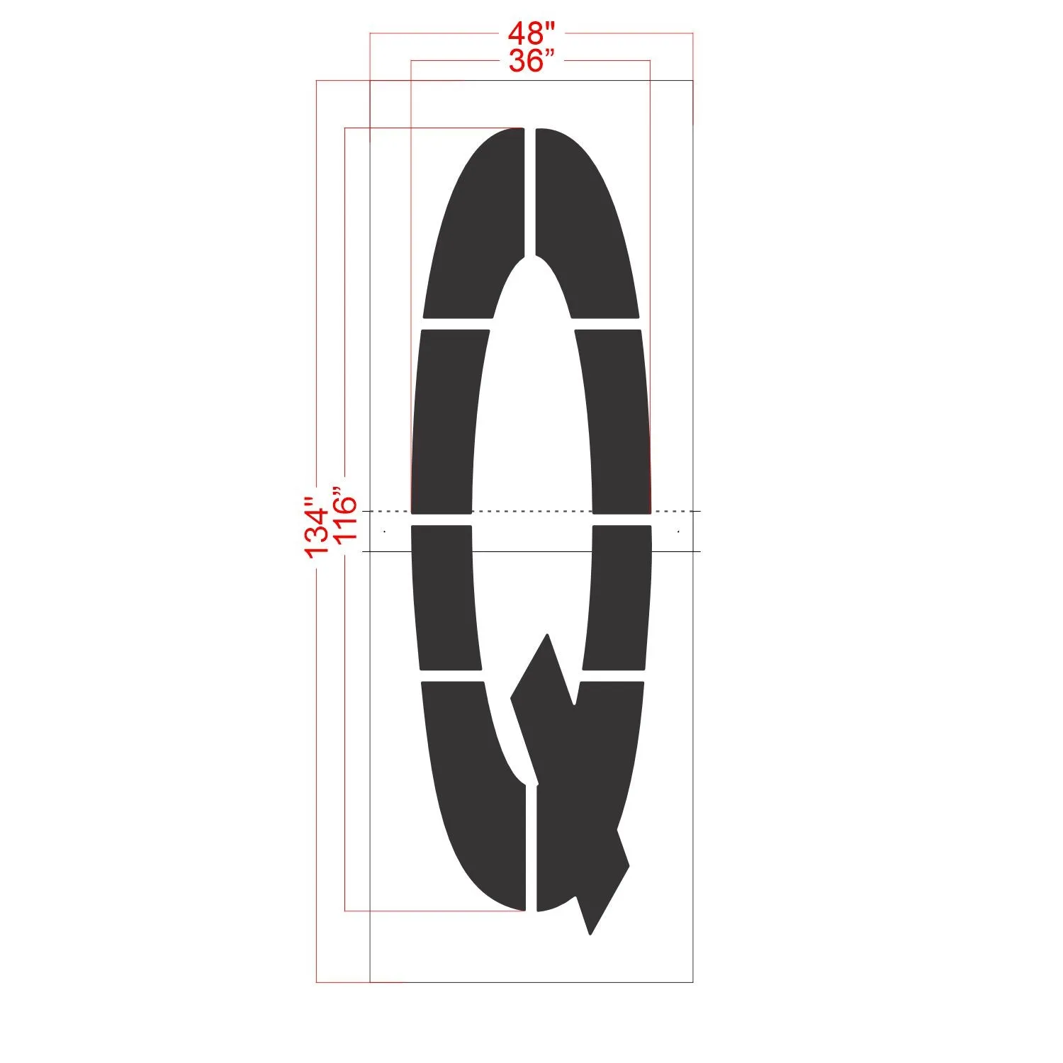 120" FAA Airport Stencil Kit