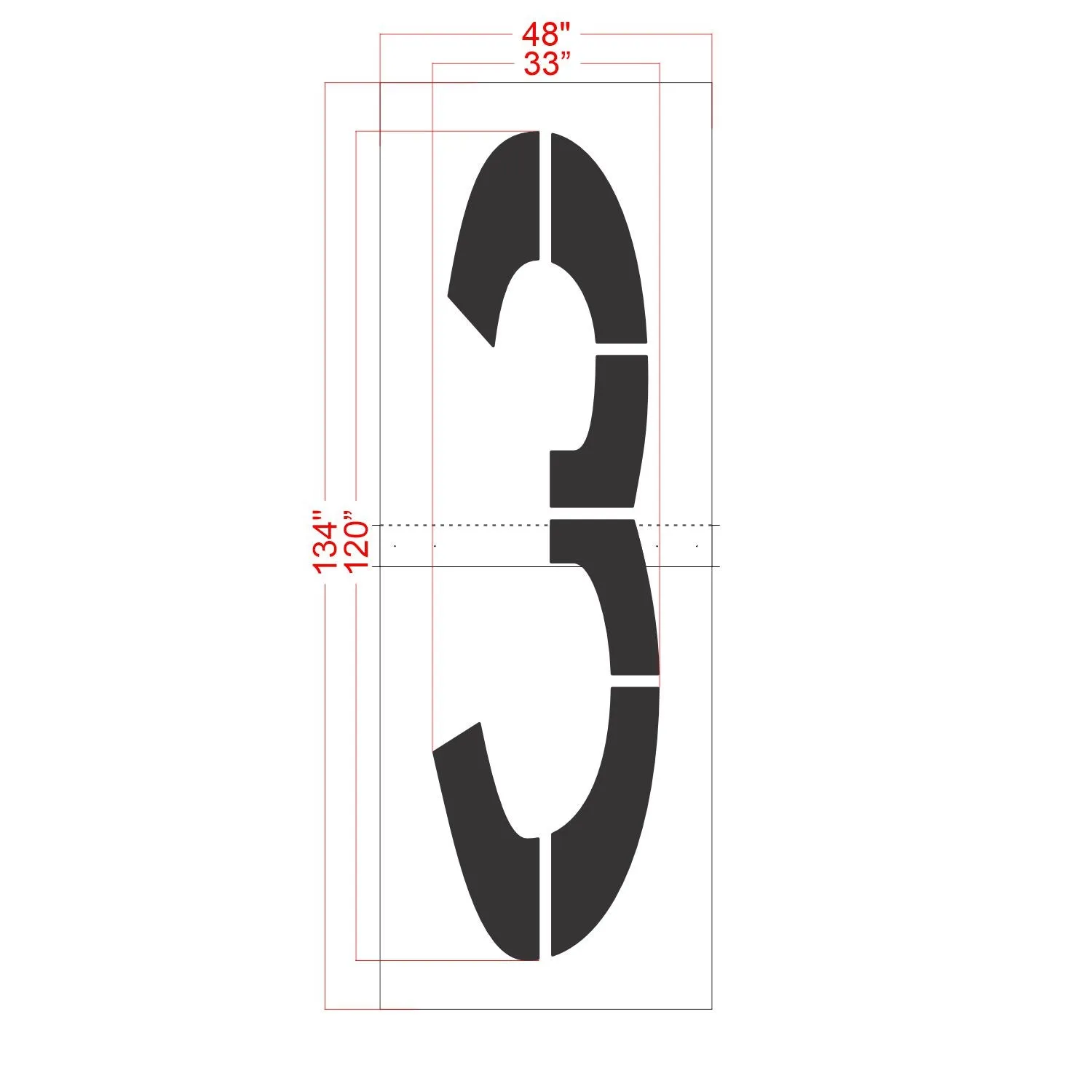 120" FAA Airport Stencil Kit