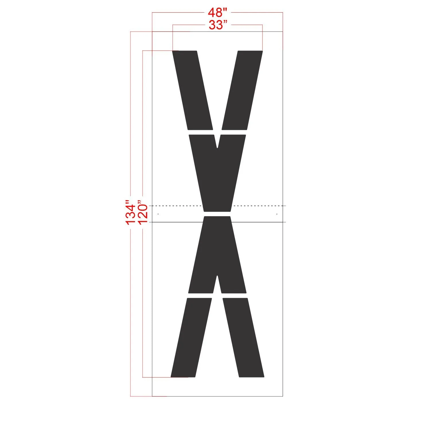 120" FAA Airport Stencil Kit