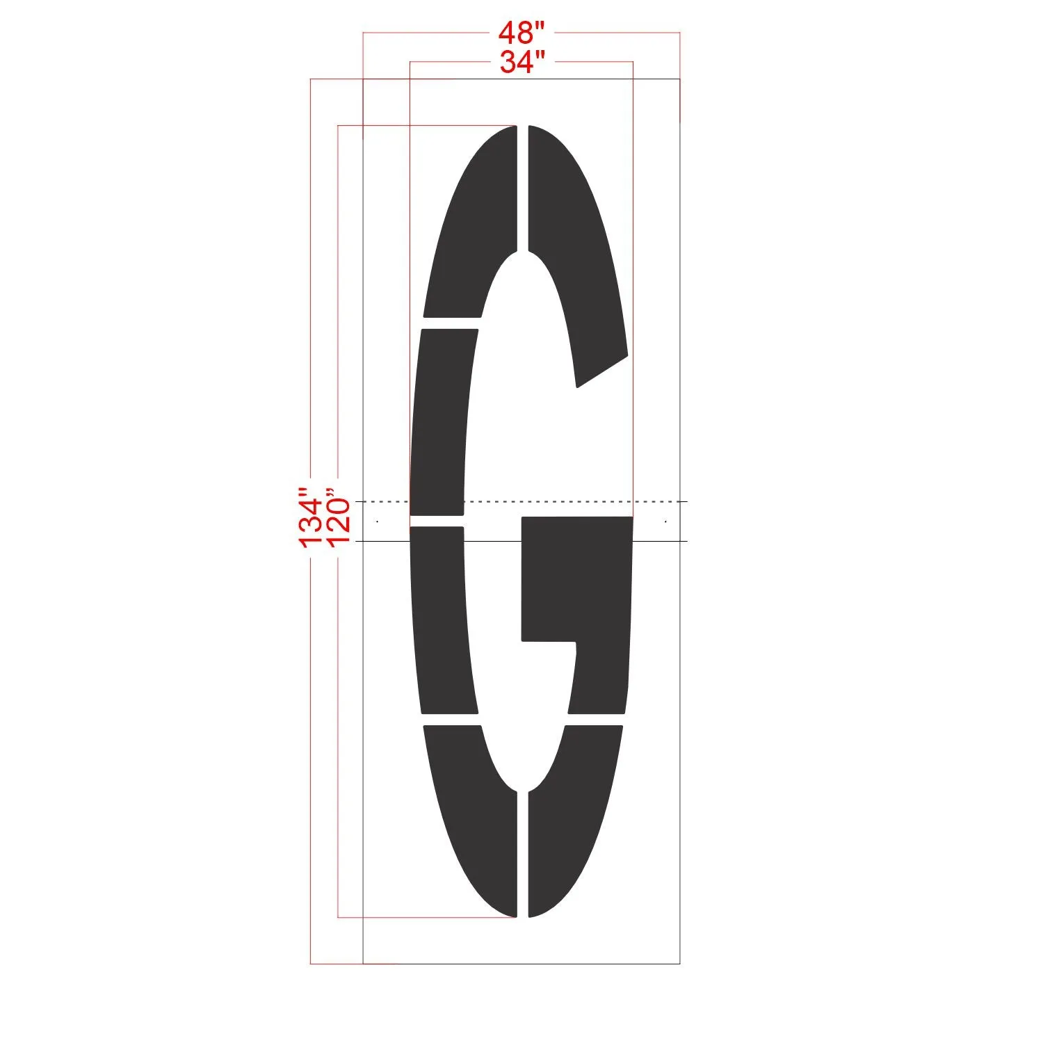 120" FAA Airport Stencil Kit