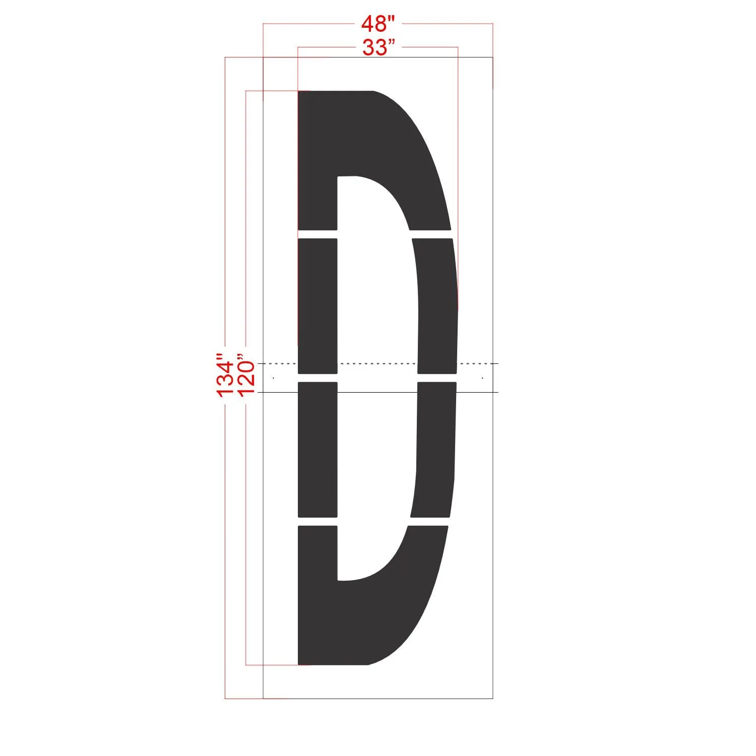 120" FAA Airport Stencil Kit