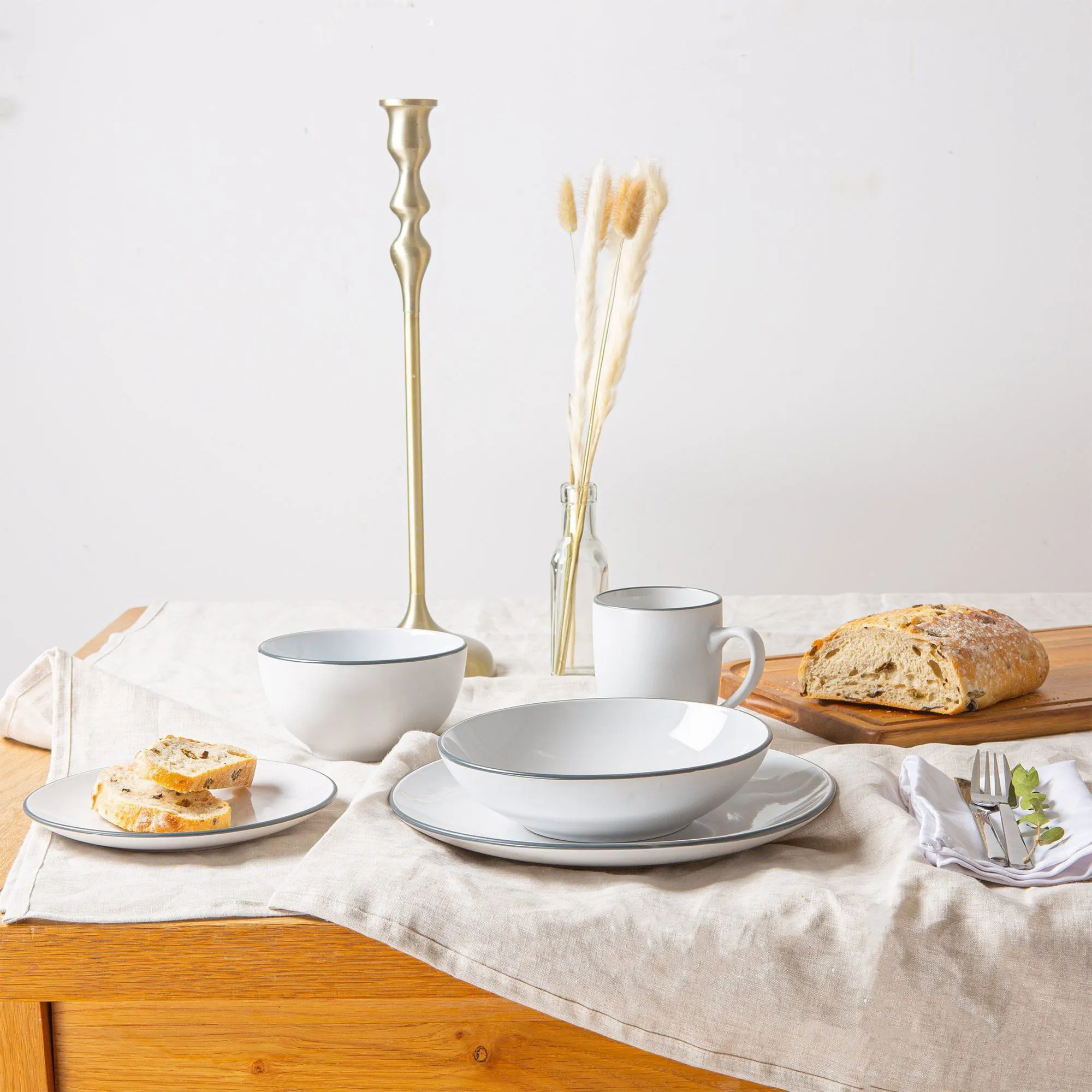 14cm Stoneware Cereal Bowls - Pack of Six - by Nicola Spring