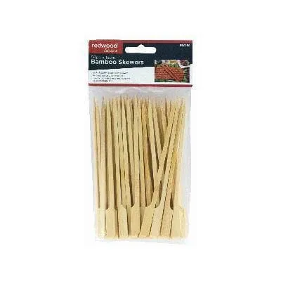 15cm Bamboo BBQ Skewers - Pack of 50 - By Redwood