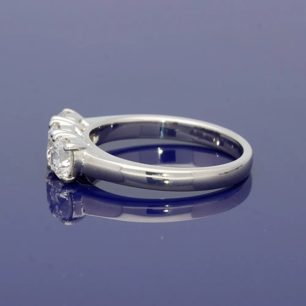 18ct White Gold Diamond Trilogy Ring