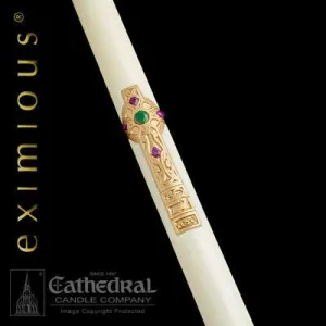 2-1/16" x 36" Cross of Erin Eximious Paschal Candle