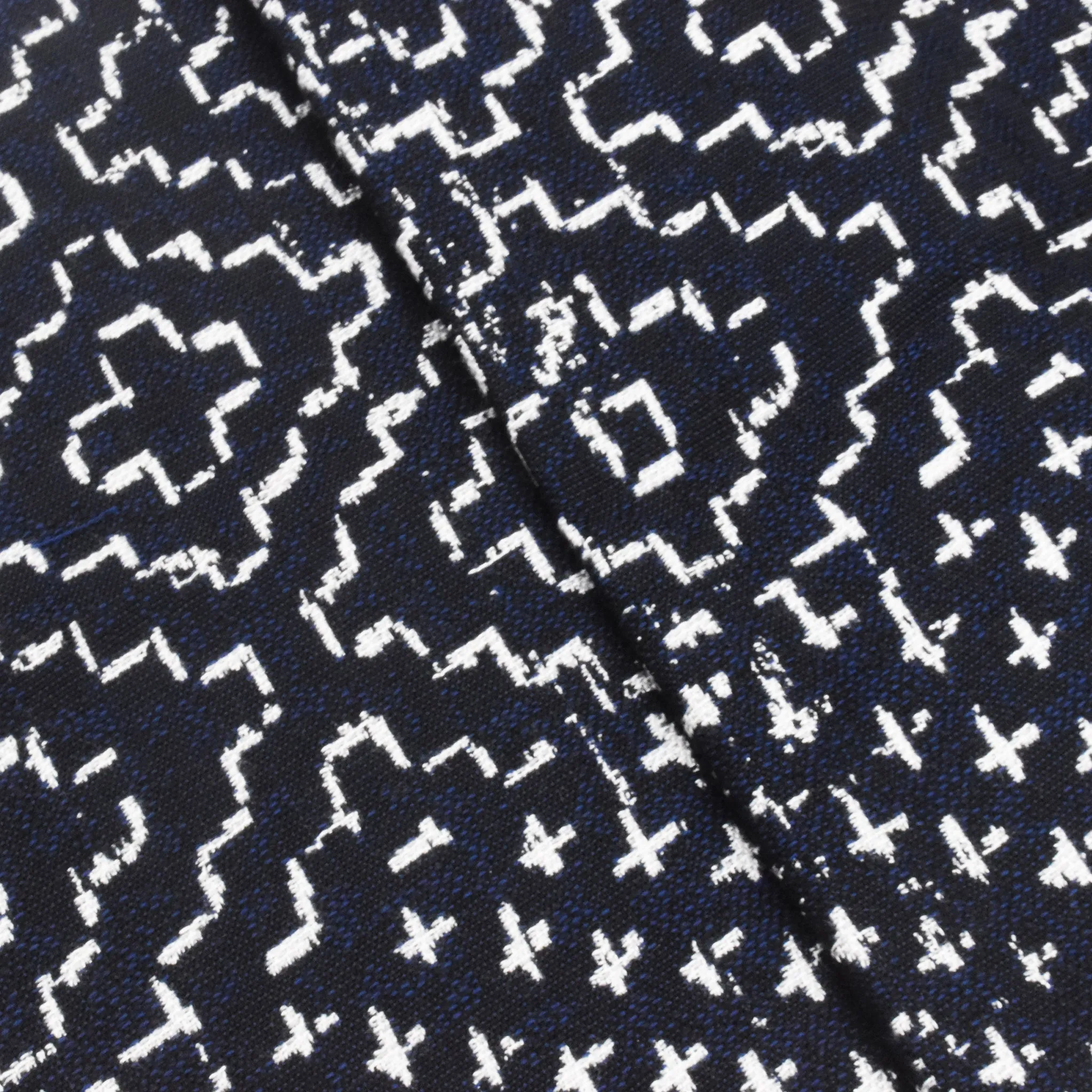 2 1/2 YD PC -- Navy Blue-Black Abstract Damask Home Decor Fabric