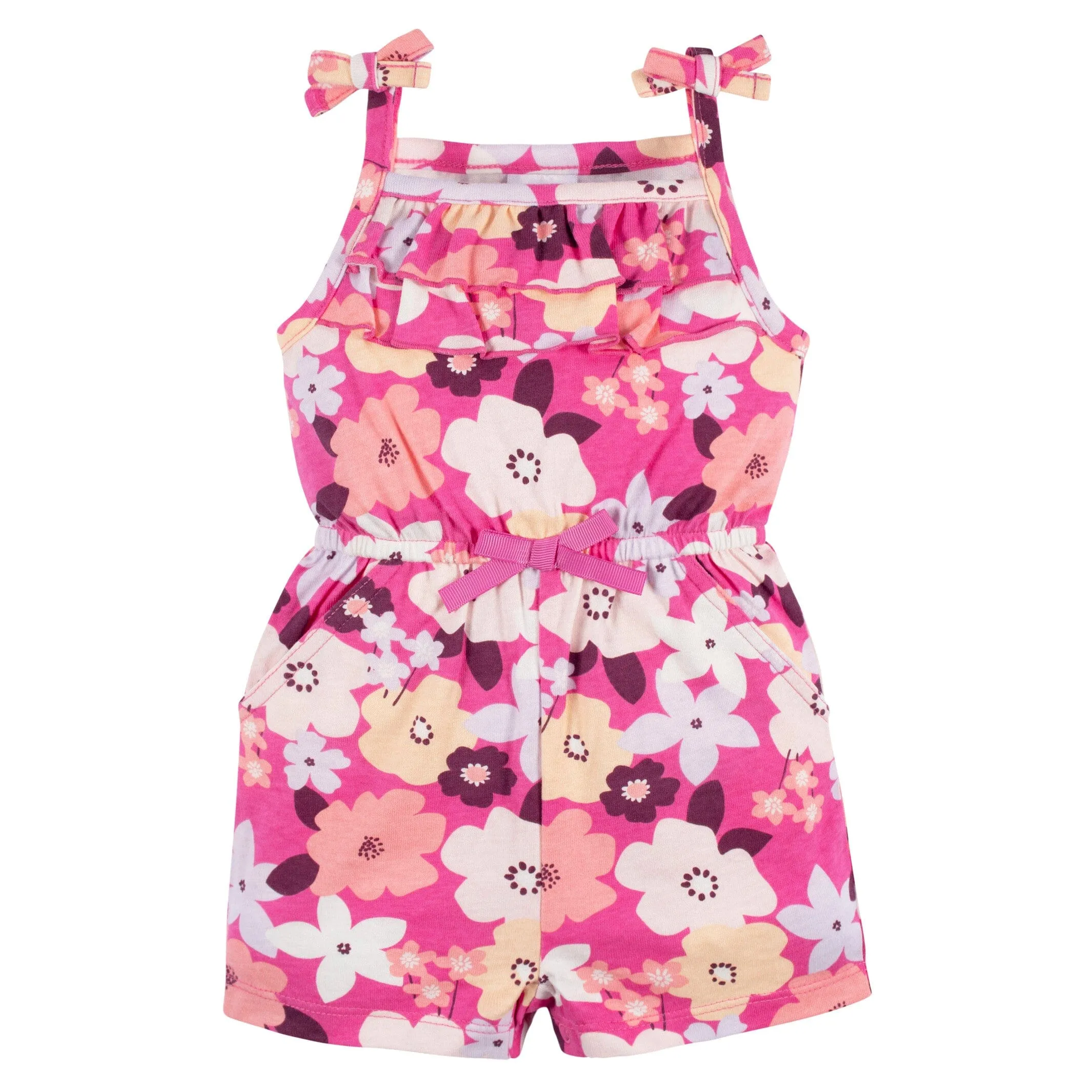 2-Pack Baby & Toddler Girls Cherry Blossom Tank Rompers