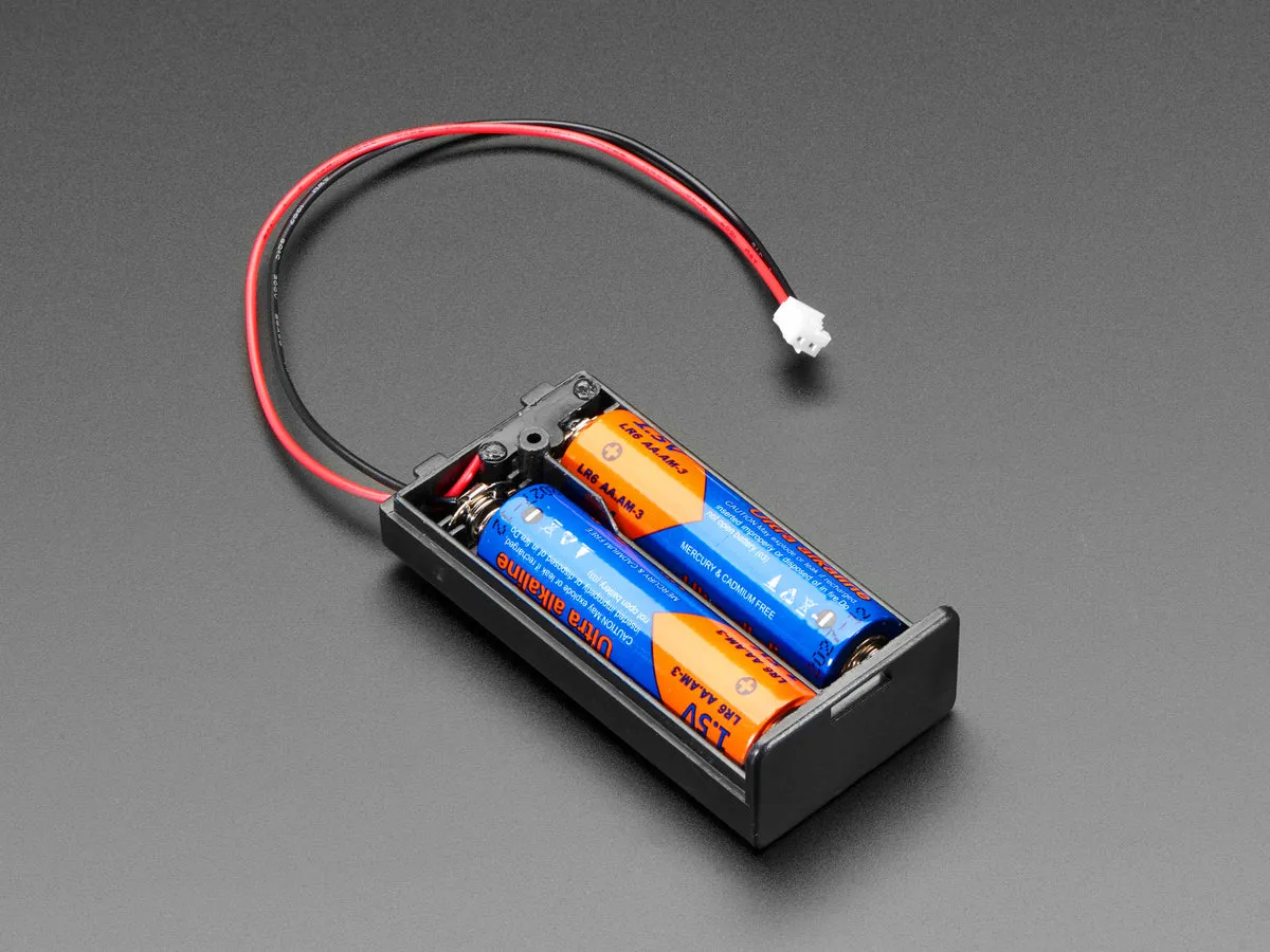 2 x AA Battery Holder with On/Off Switch & JST PH Connector