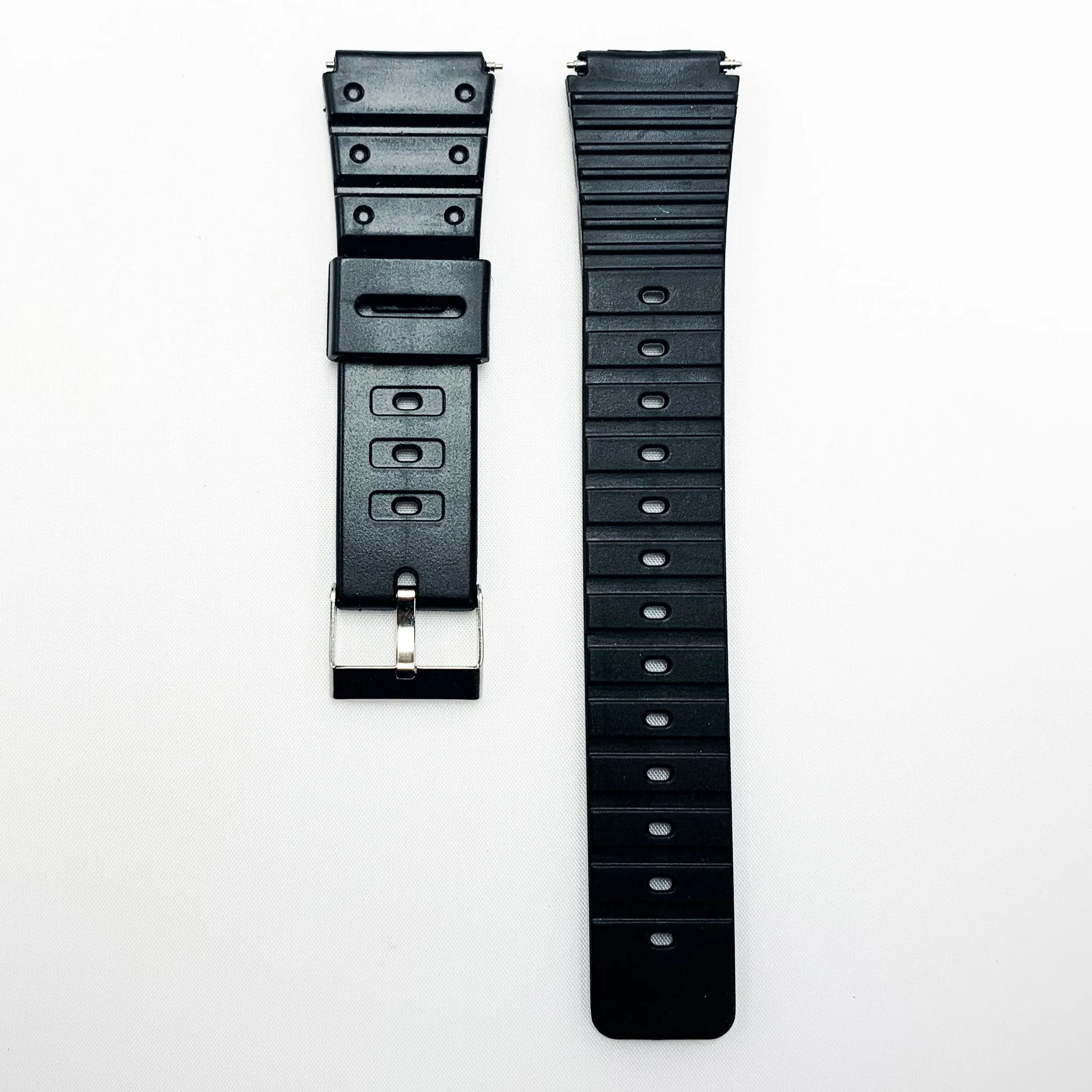 20 MM PVC Watch Band With Easy Pin Black Color Quick Release Regular Size Watch Strap