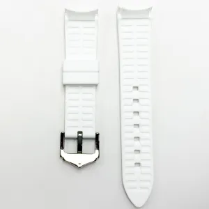 20 MM Special Curve White Color Silicone Quick Release Regular Size Watch Strap Steel HR