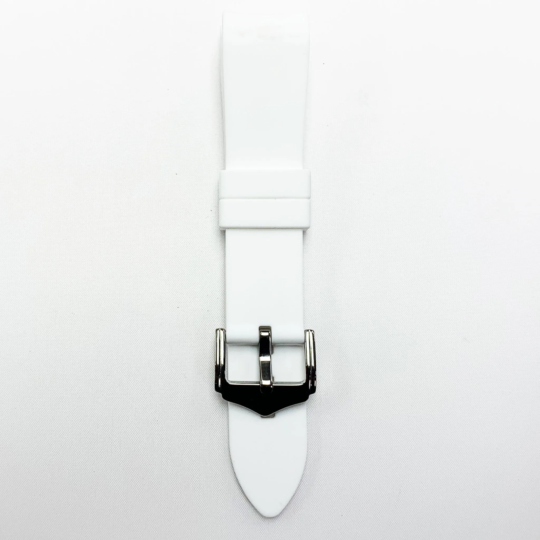 20 MM Special Curve White Color Silicone Quick Release Regular Size Watch Strap Steel HR