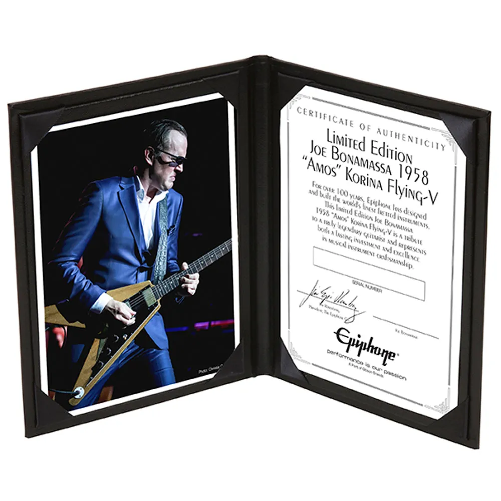 2017 Ltd Ed Joe Bonamassa 1958 "Amos" Korina Flying-V Outfit Custom Epiphone w/Case - Includes Two Meet & Greets (USA)