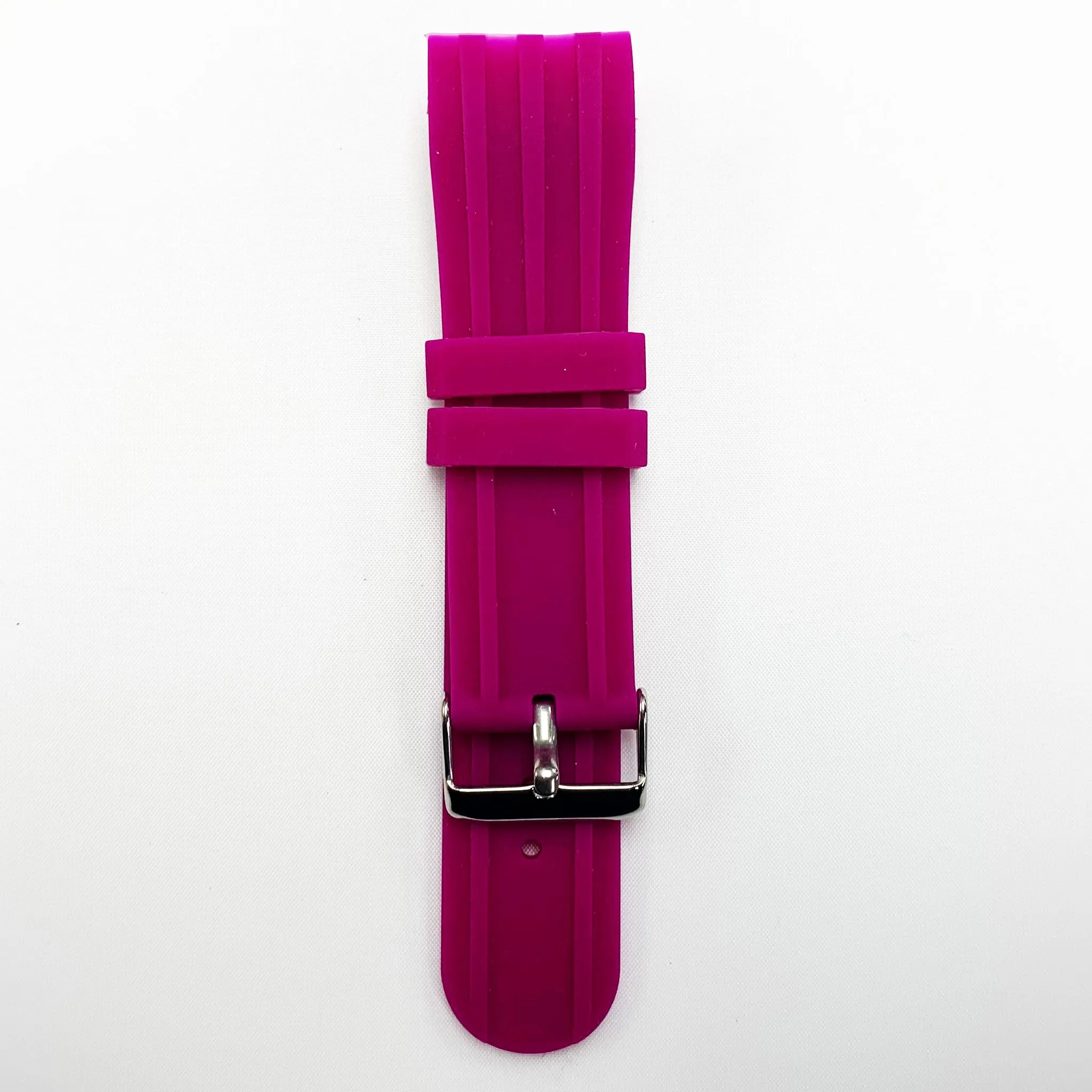 24 MM Special Curve Purple Color Silicone Quick Release Regular Size Watch Strap Steel HR