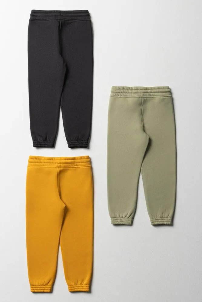 3 Pack Trackpants Yellow, Dark Grey & Light Green