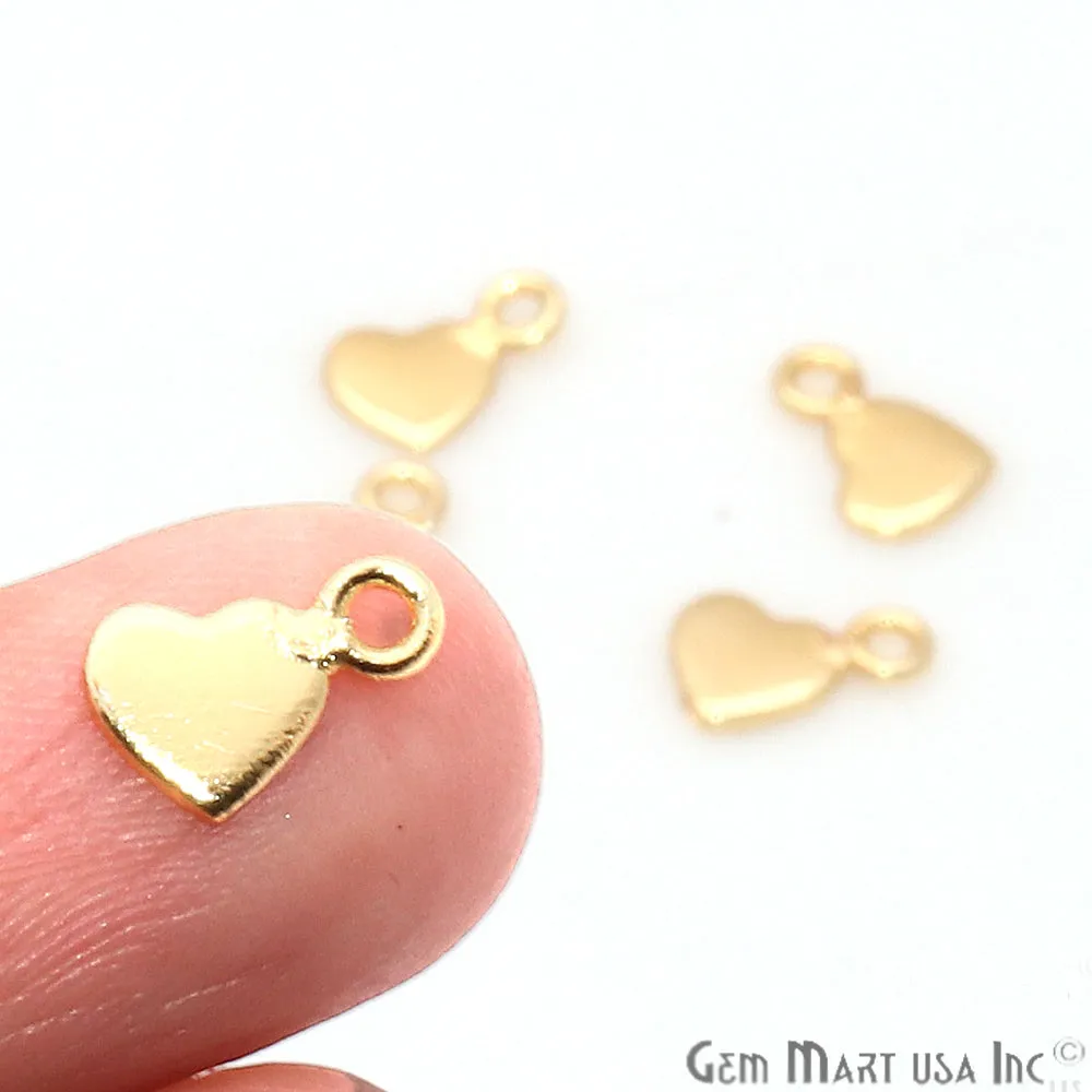 5pc Lot Heart Finding 9x6mm Gold Plated Jewelry Making Charm