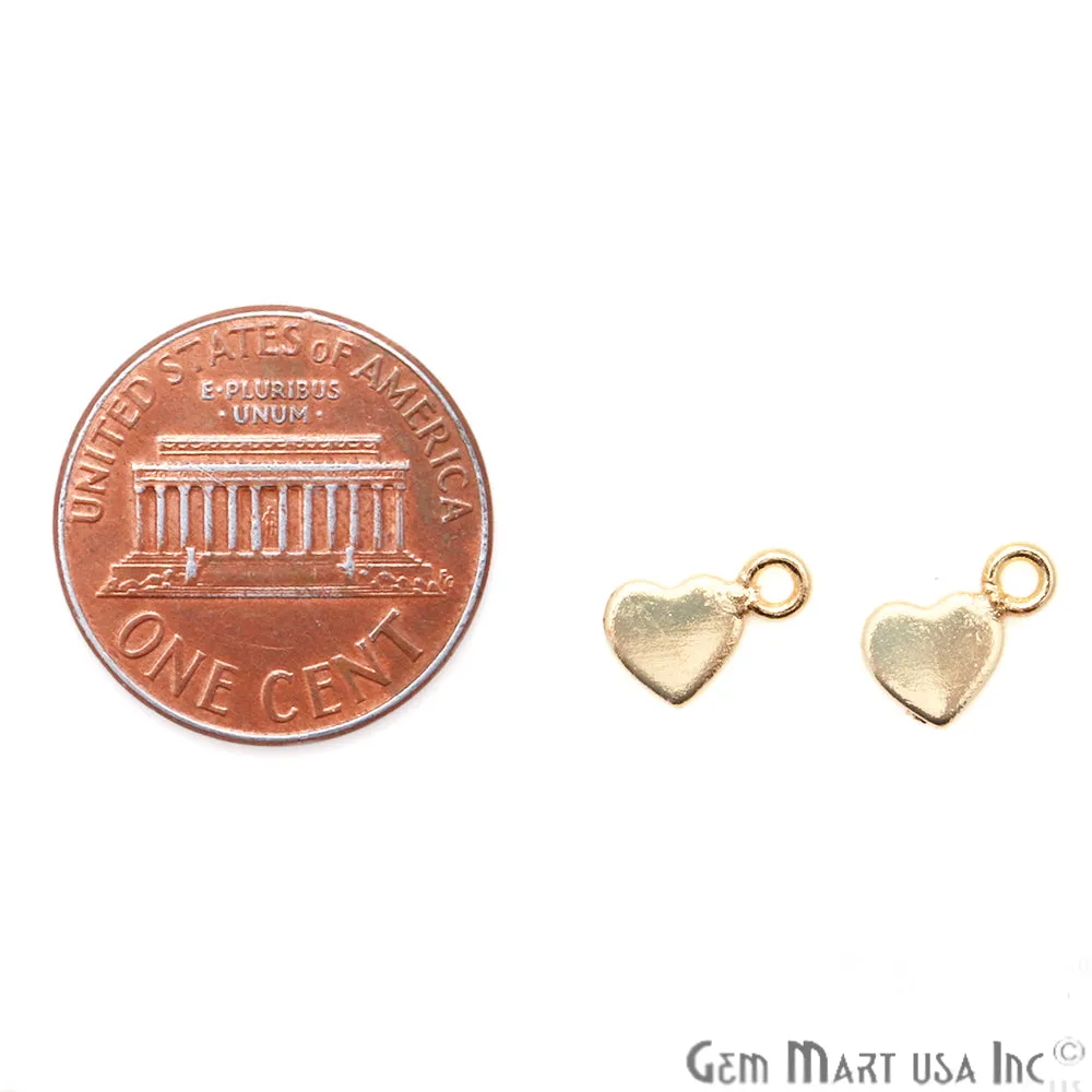 5pc Lot Heart Finding 9x6mm Gold Plated Jewelry Making Charm