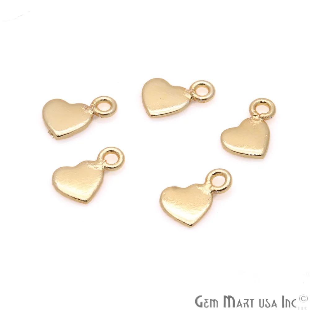 5pc Lot Heart Finding 9x6mm Gold Plated Jewelry Making Charm