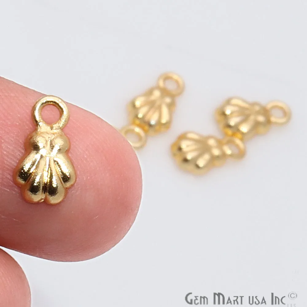 5pc Lot Seashell Finding 9x5mm Gold Plated Jewelry Making Charm