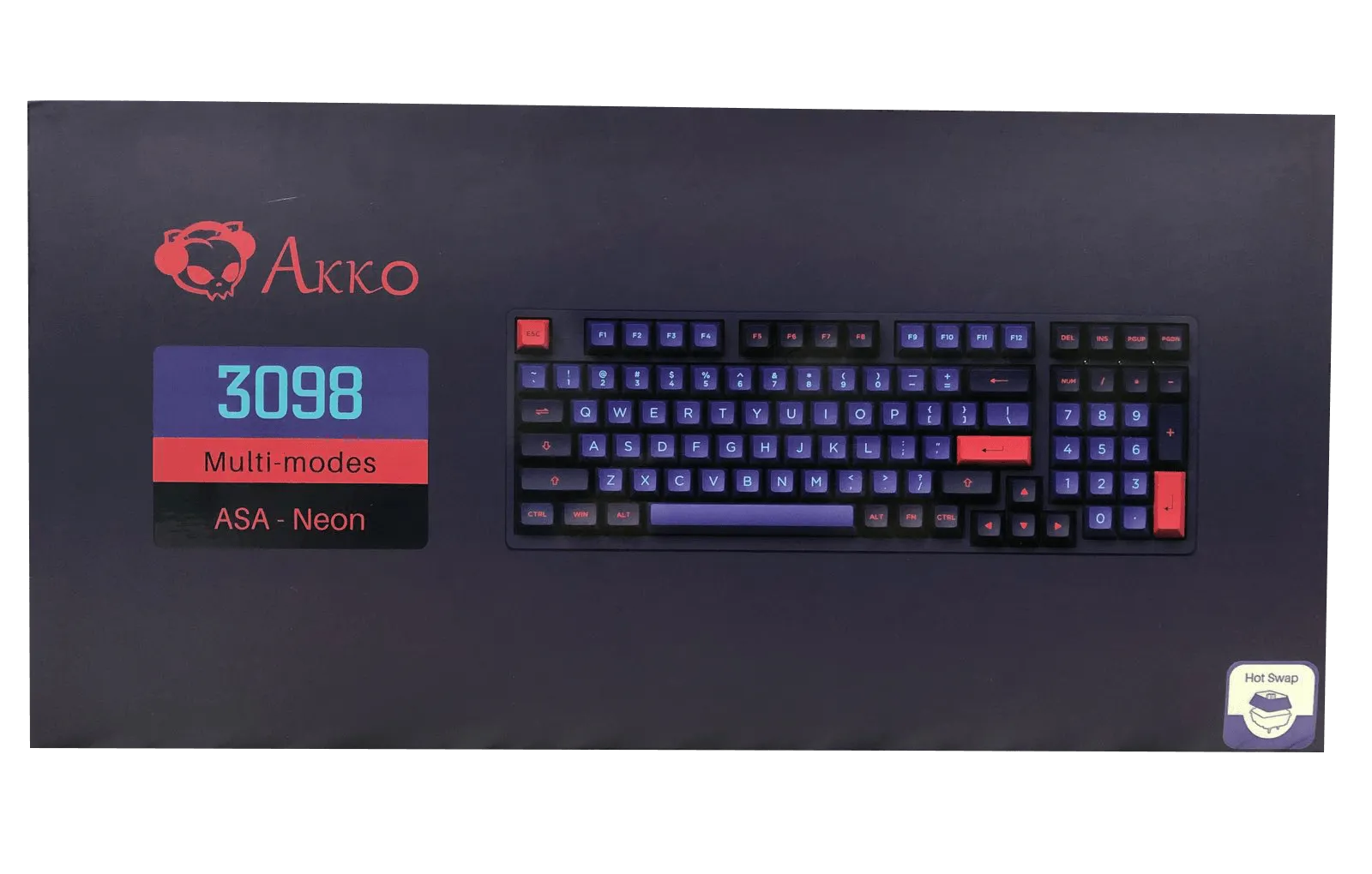 AKKO NEON 3098B MECHANICAL KEYBOARD (AKKO SWITCH JELLY WHITE)