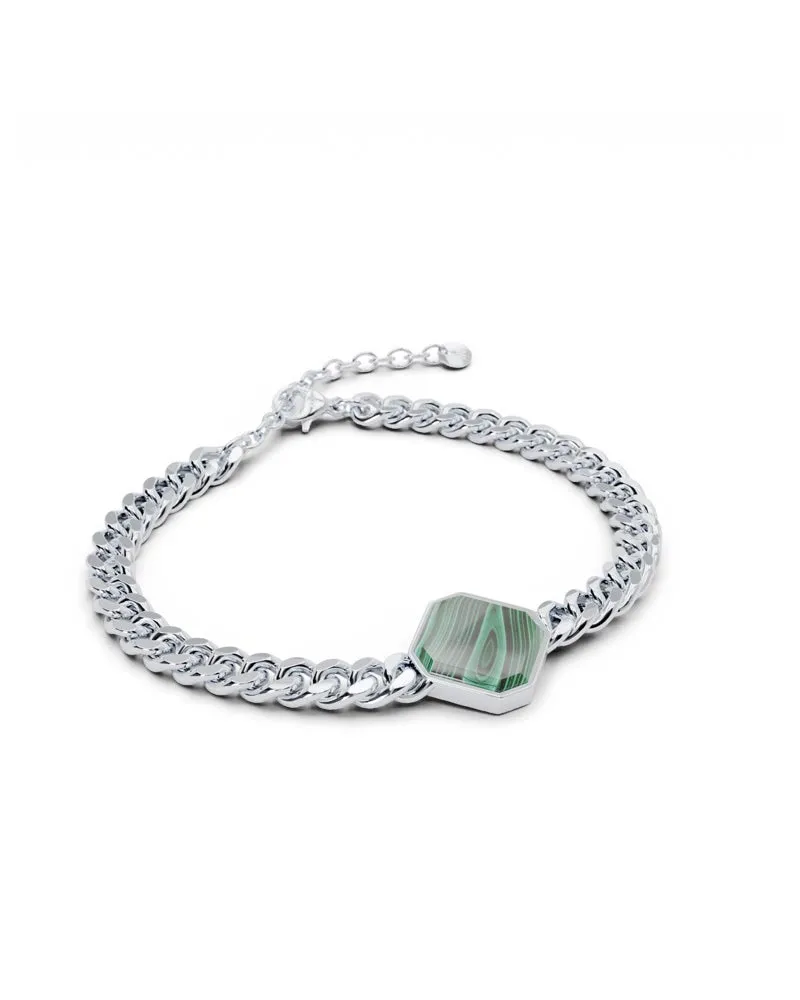 Armband - Malachite - Silber - Für Ihn