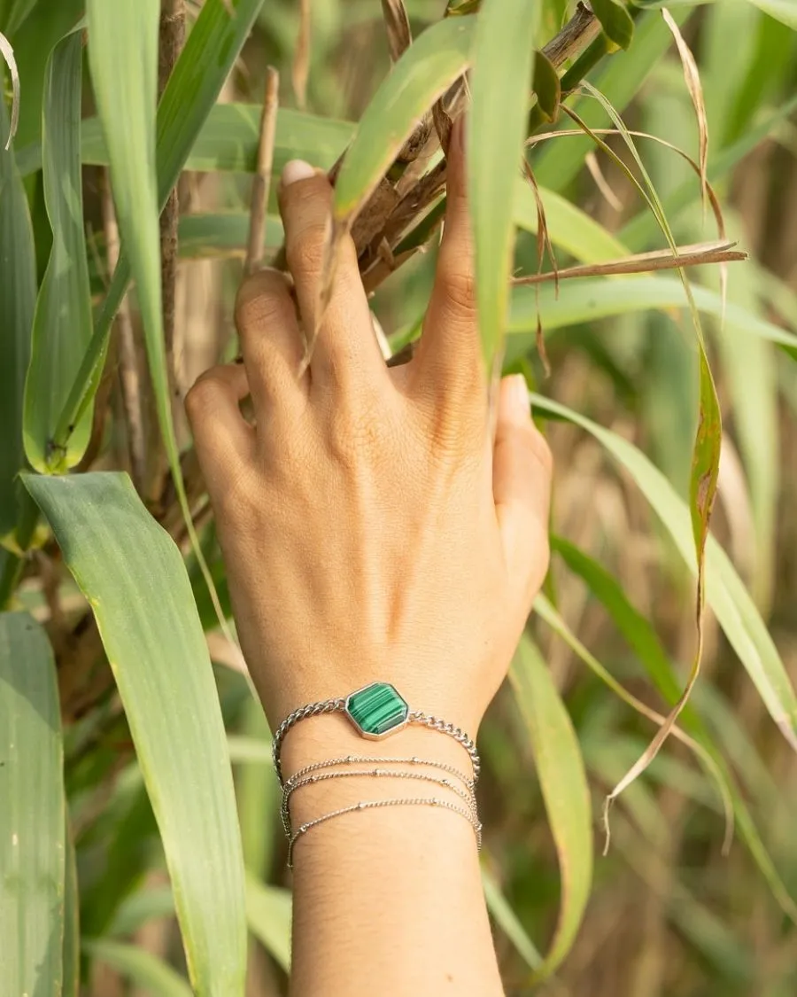 Armband - Malachite - Silber - Für Sie