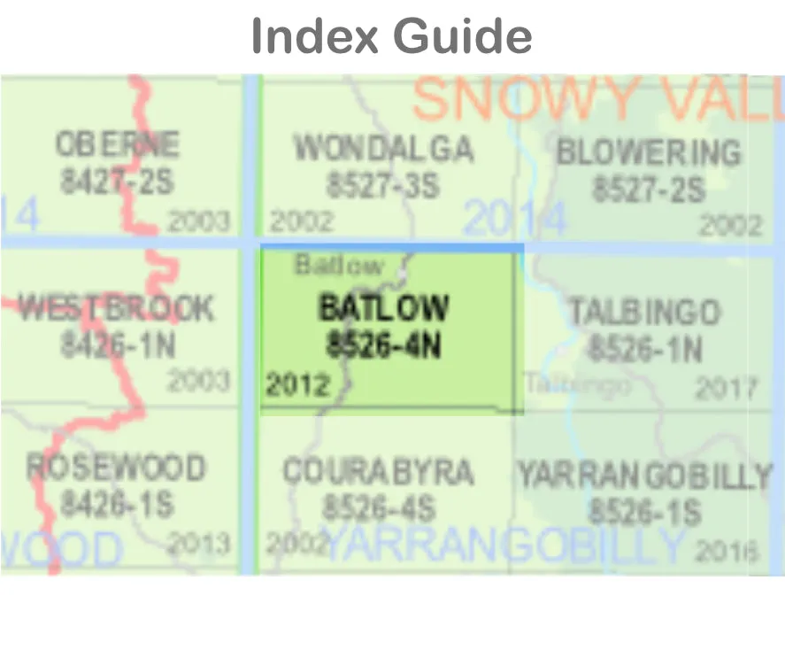 Batlow 8526-4-N NSW Topographic Map 1 25k