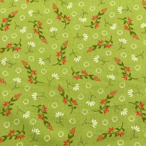 Branch Toss Green | Harper's Garden | Quilting Cotton