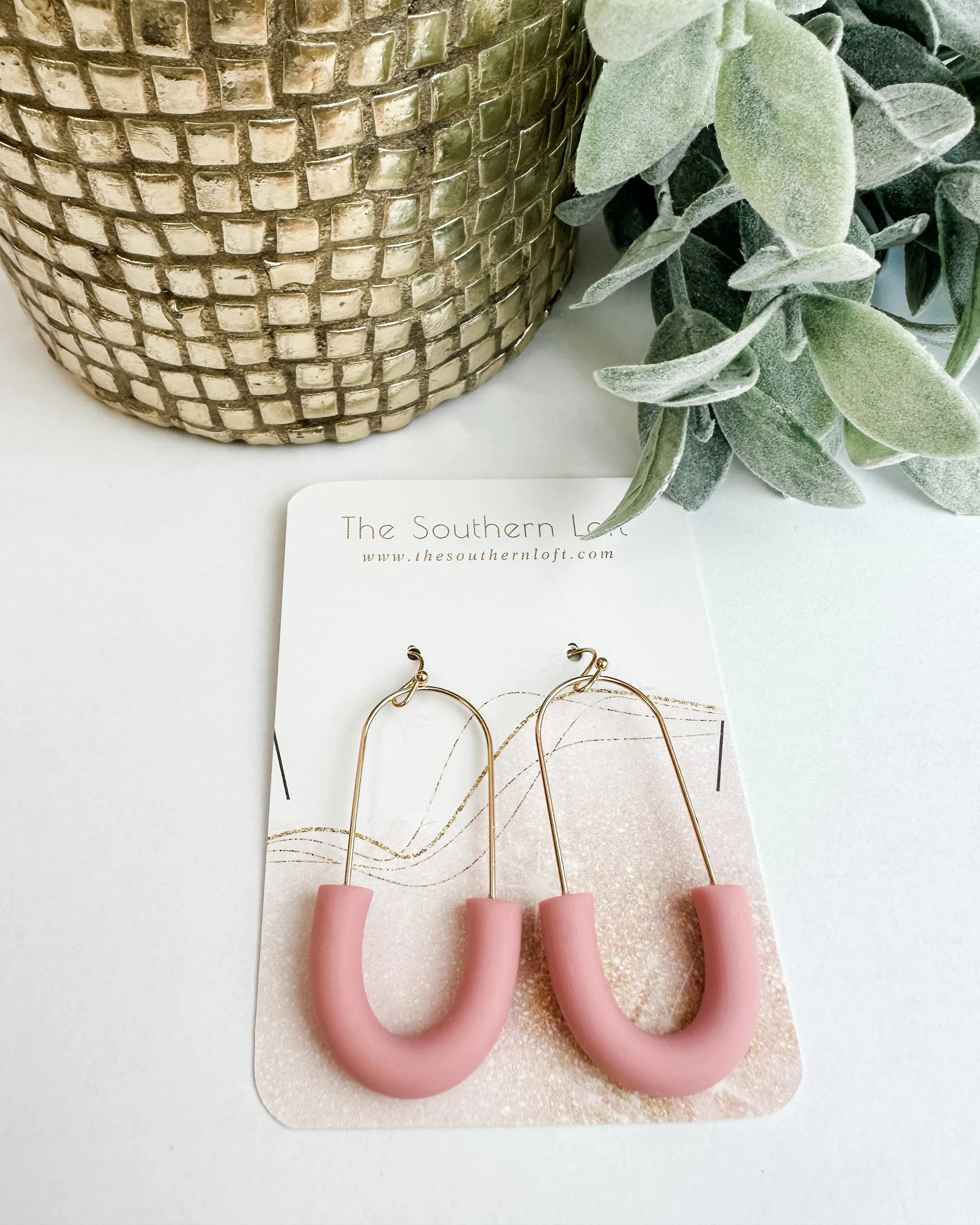 Clay Paperclip Earring