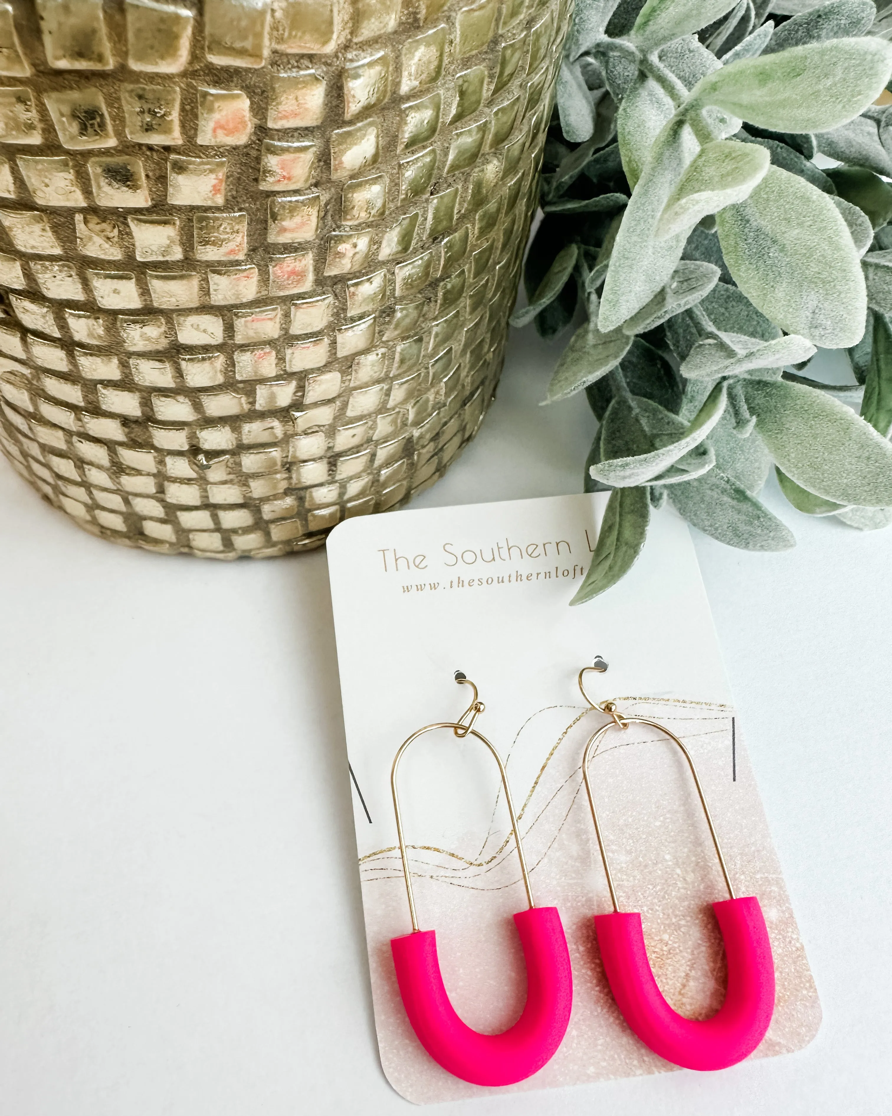 Clay Paperclip Earring