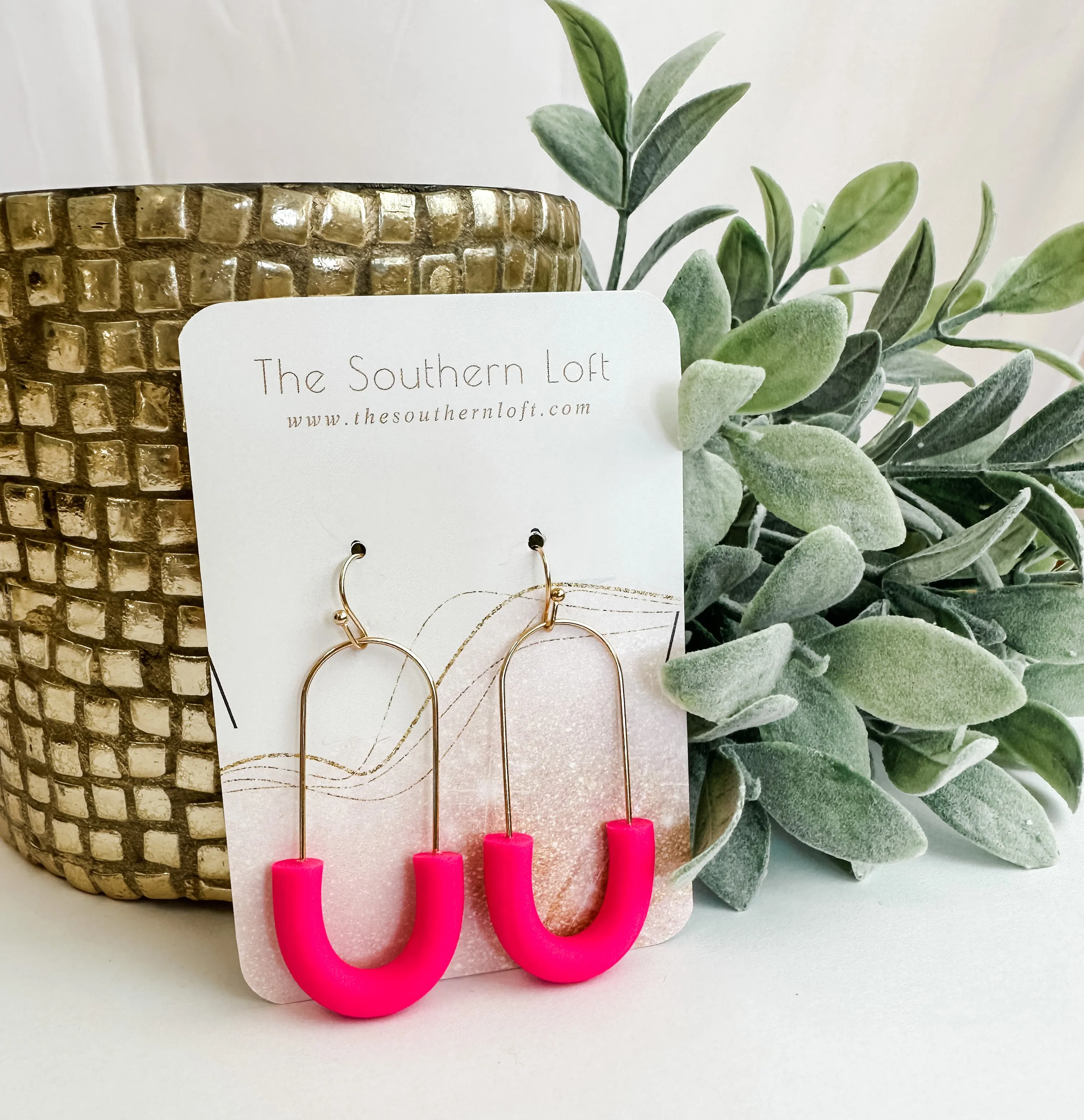 Clay Paperclip Earring