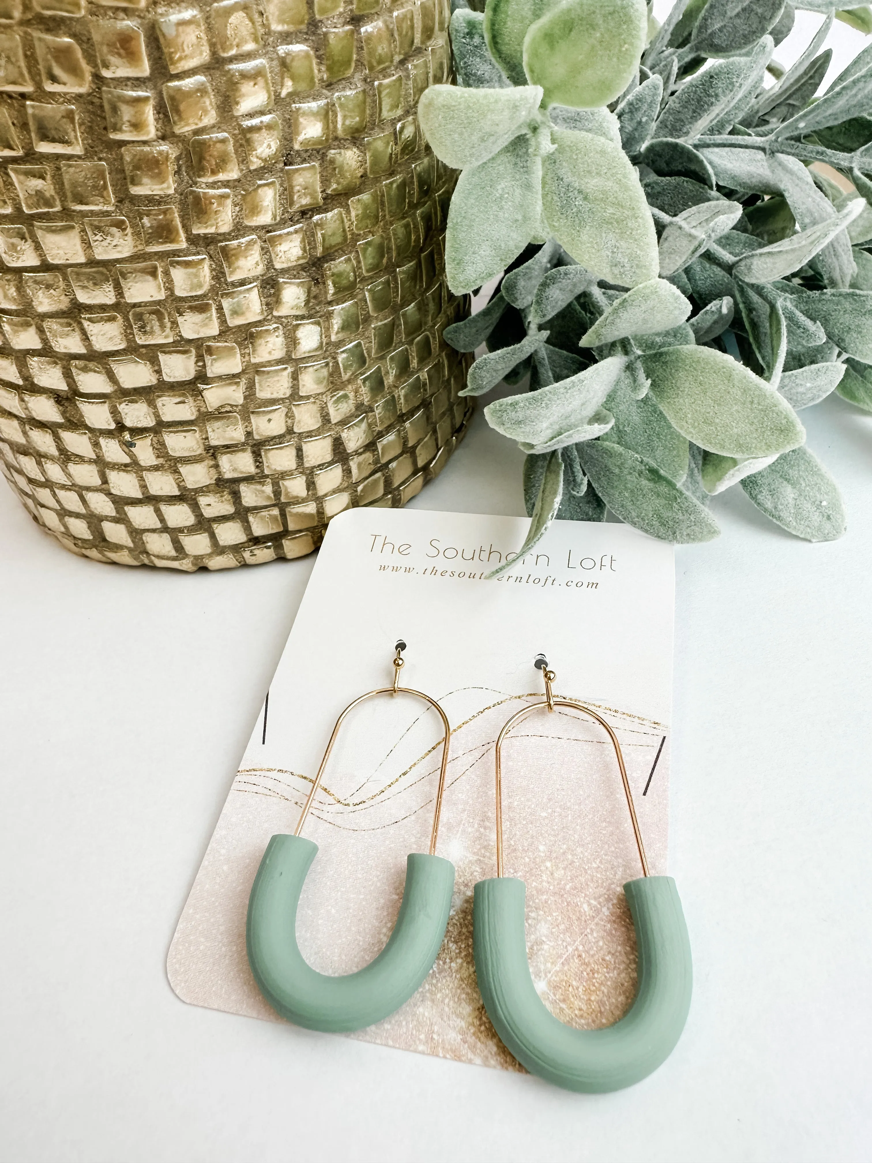 Clay Paperclip Earring