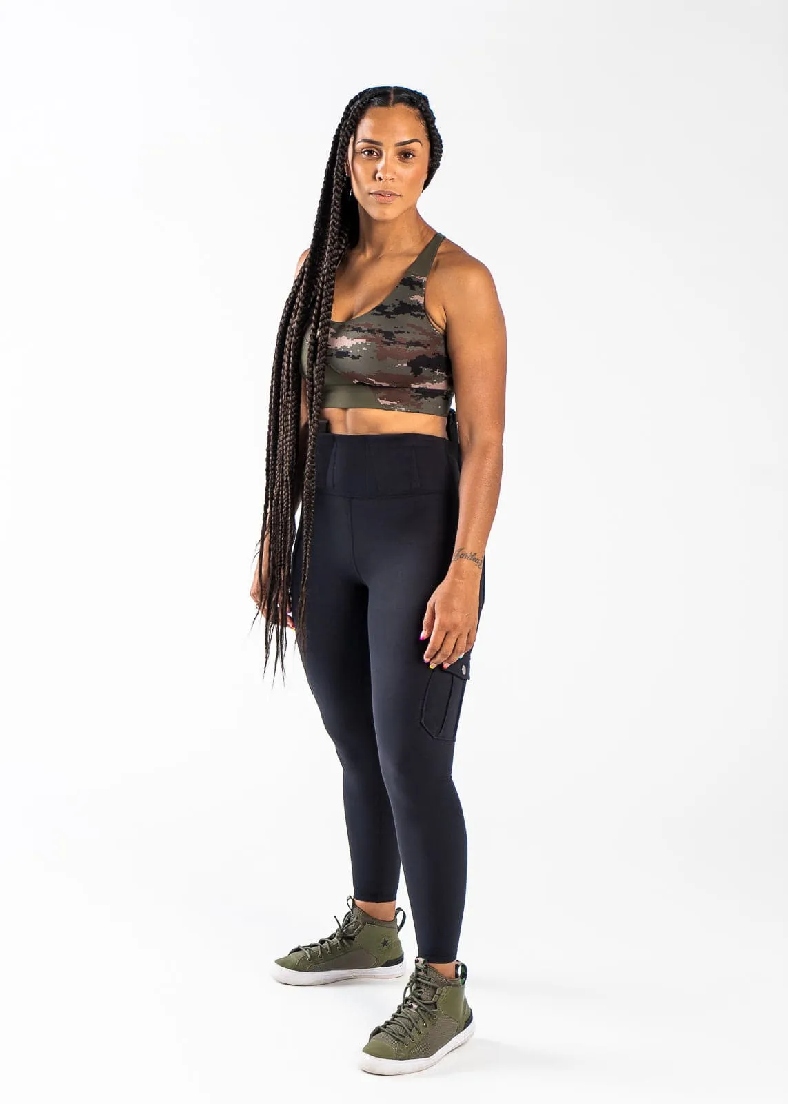 Concealed Carry Leggings With Tactical Pockets | Black