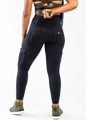 Concealed Carry Leggings With Tactical Pockets | Black