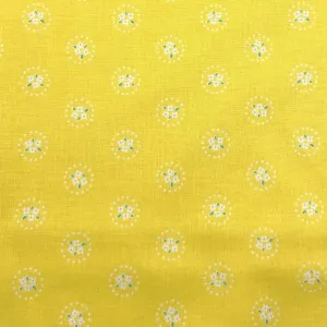 Daisy Chain Yellow | Bluebirds on Roses | Quilting Cotton