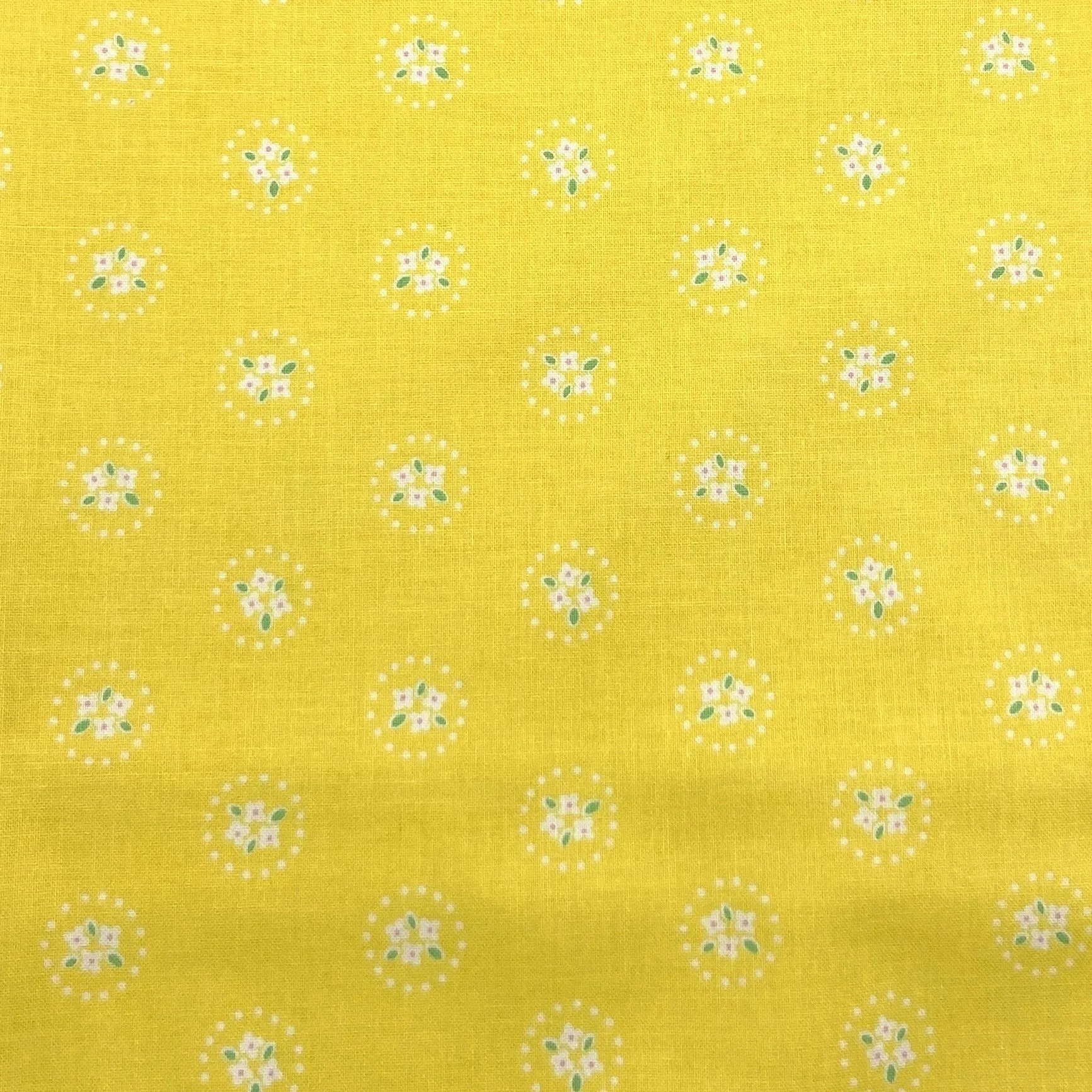 Daisy Chain Yellow | Bluebirds on Roses | Quilting Cotton