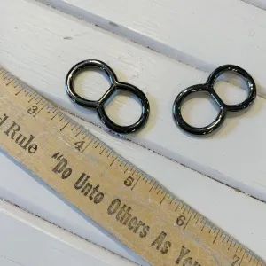 Double O-Ring - Black Nickel - 1.63"x.88" - 2 Pcs