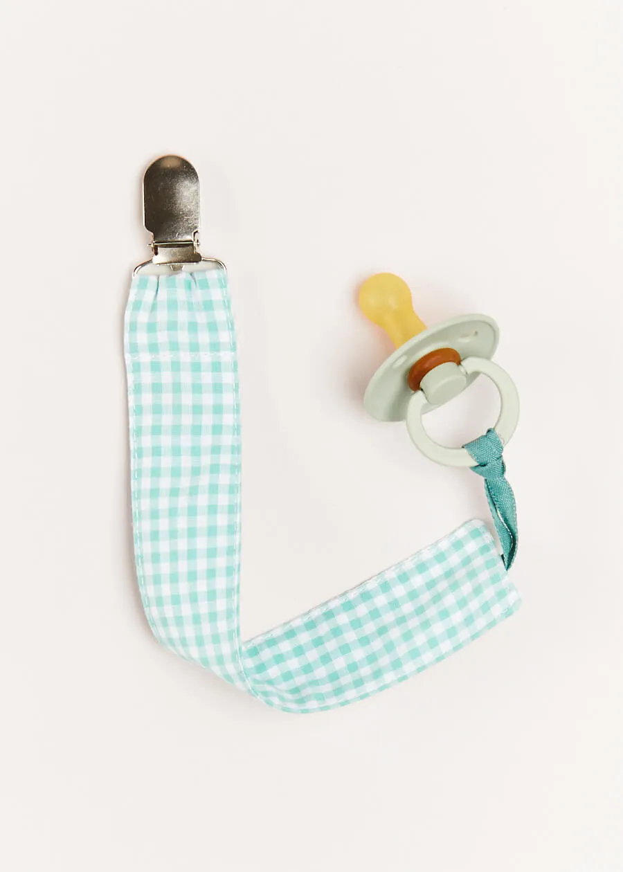 Gingham Clip Dummy in Green