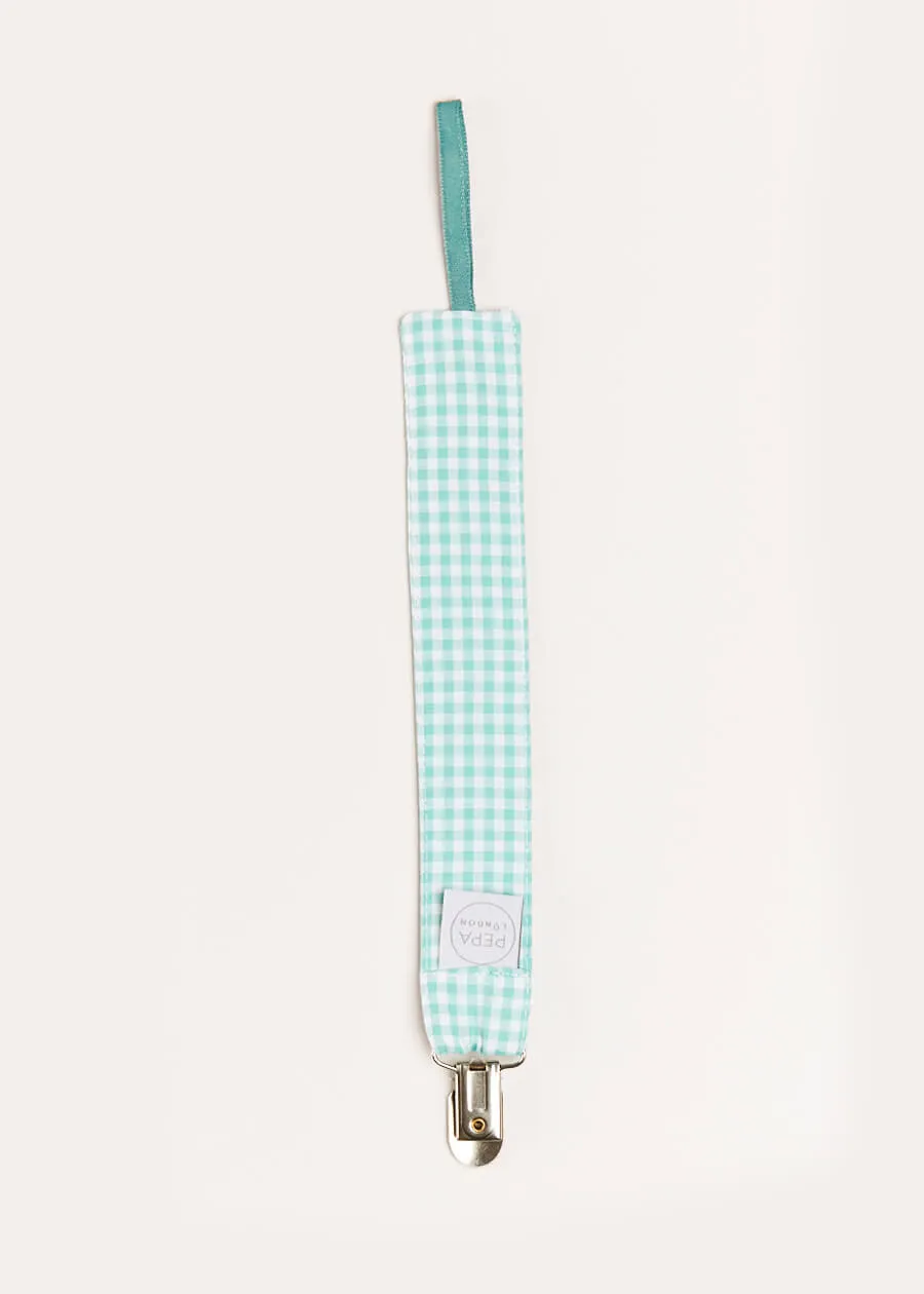 Gingham Clip Dummy in Green