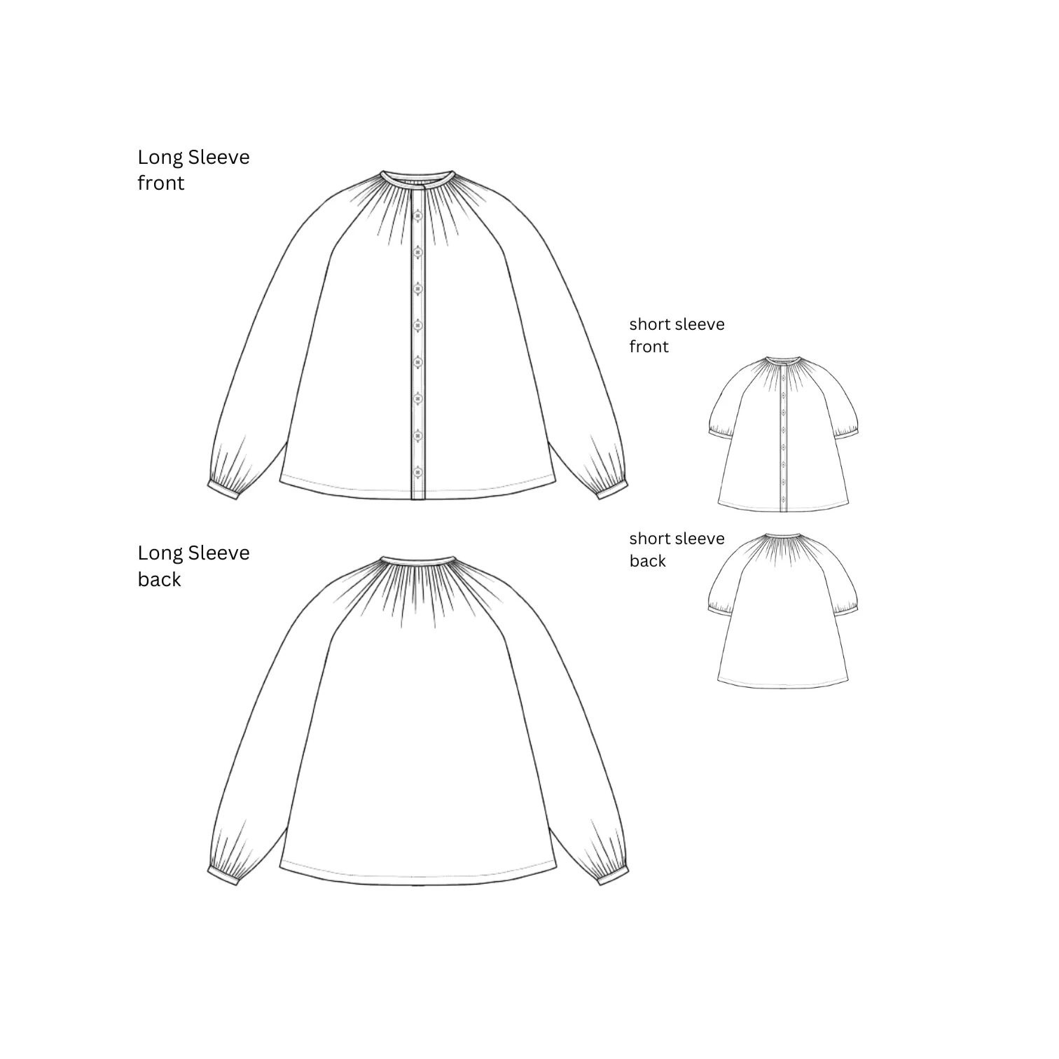 Goddess Blouse Sewing Pattern- PDF Download